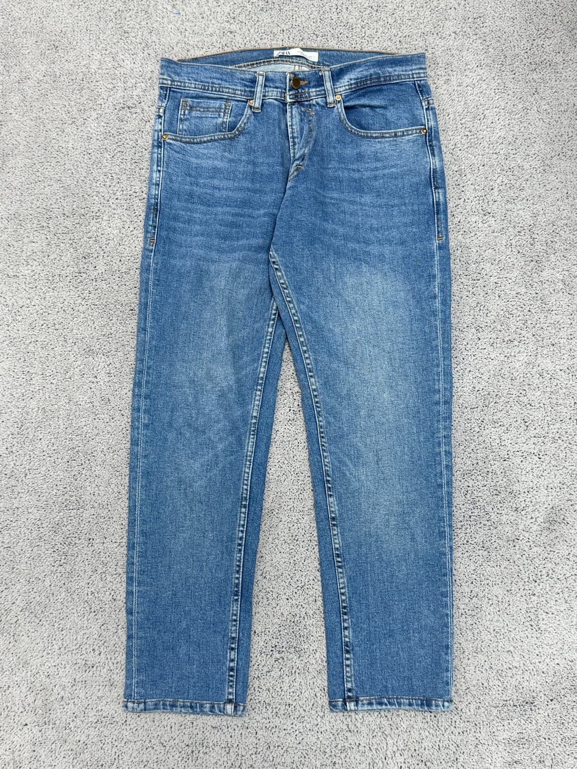 (31) 자라 슬림핏 중청 데님 팬츠 상품이미지1