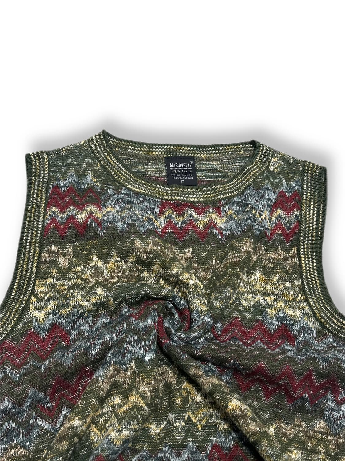 빈티지 미쏘니맛 니트 베스트 상품이미지3