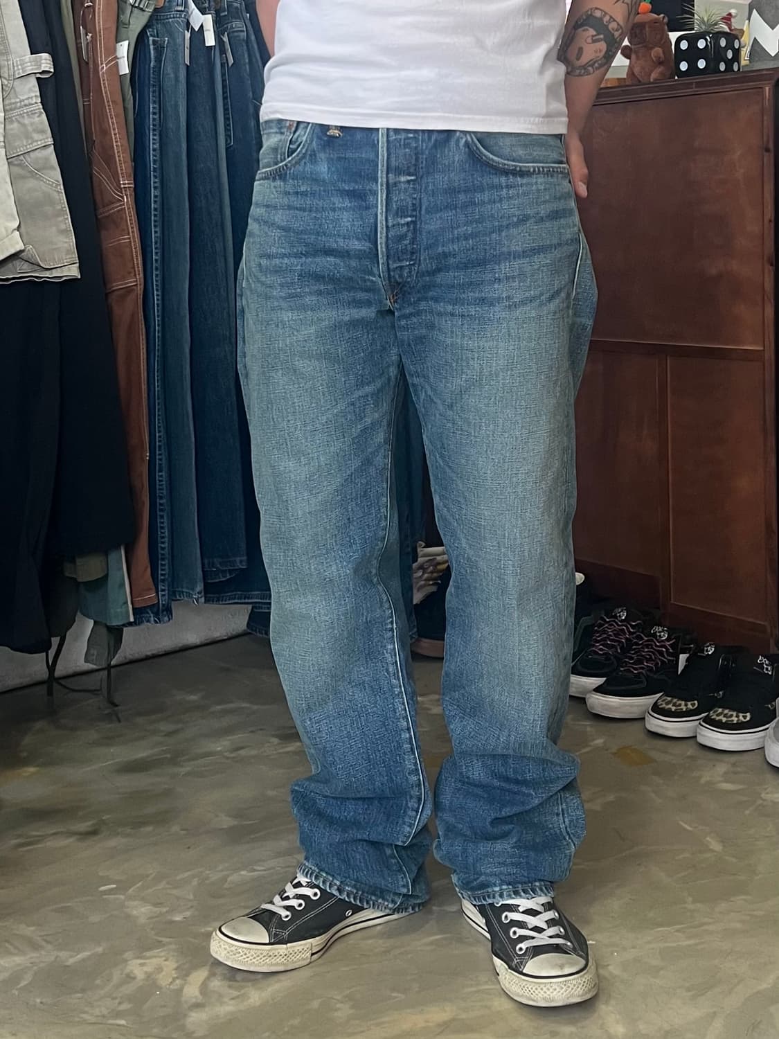 RRL Straight Leg Selvedge Denim 34x32 상품이미지2