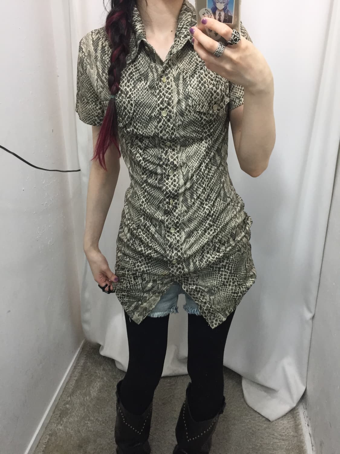 할리데이비슨 찡 핫팬츠 코디 🩶 상품이미지3