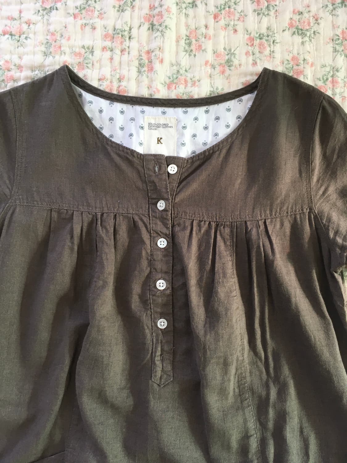 빈티지 브라운 모리 블라우스 1038 y2k 스트릿 갸루 펑키 일본빈티지 상품이미지5