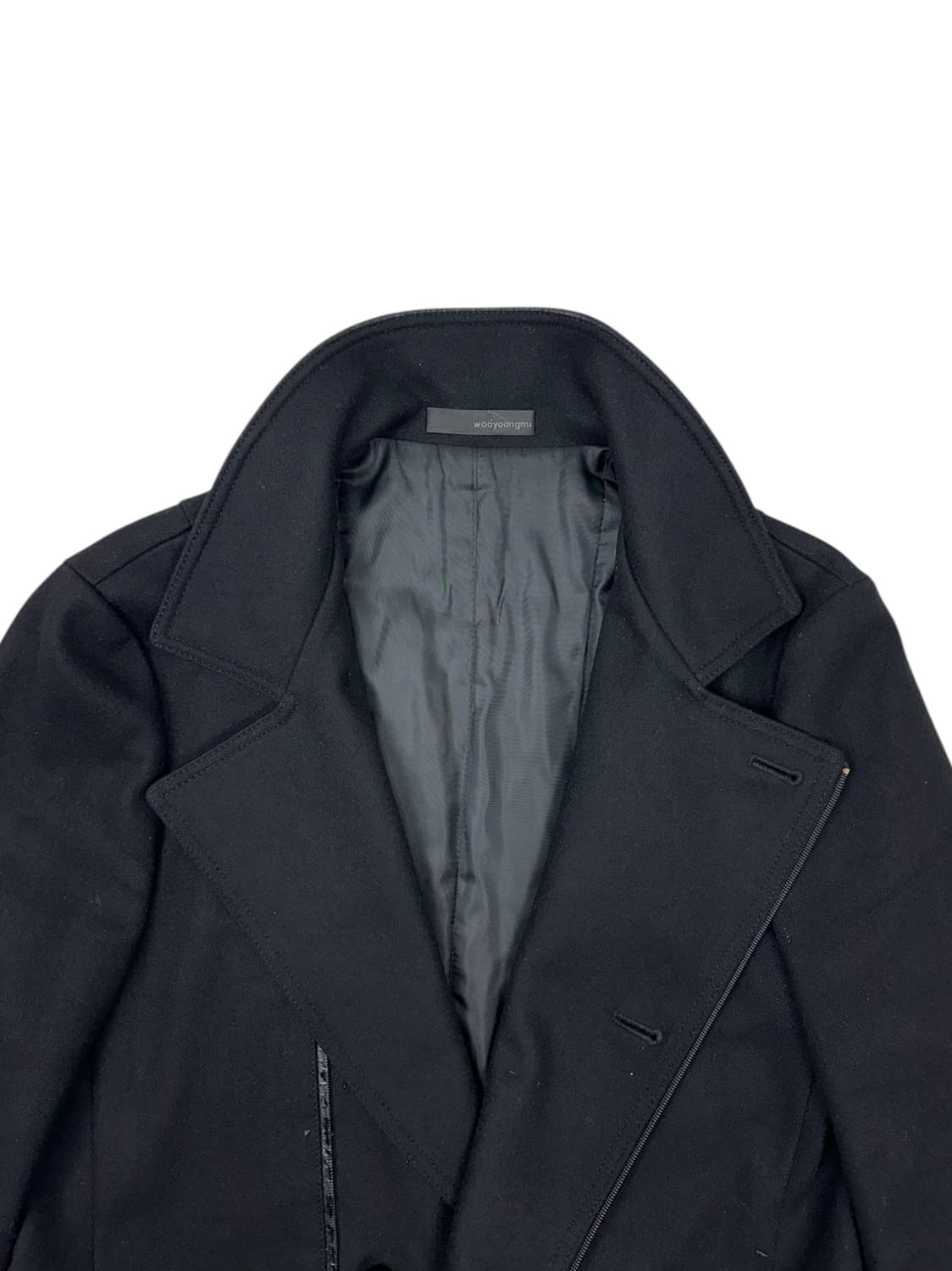 우영미 하이넥 사선지퍼 코트 상품이미지3