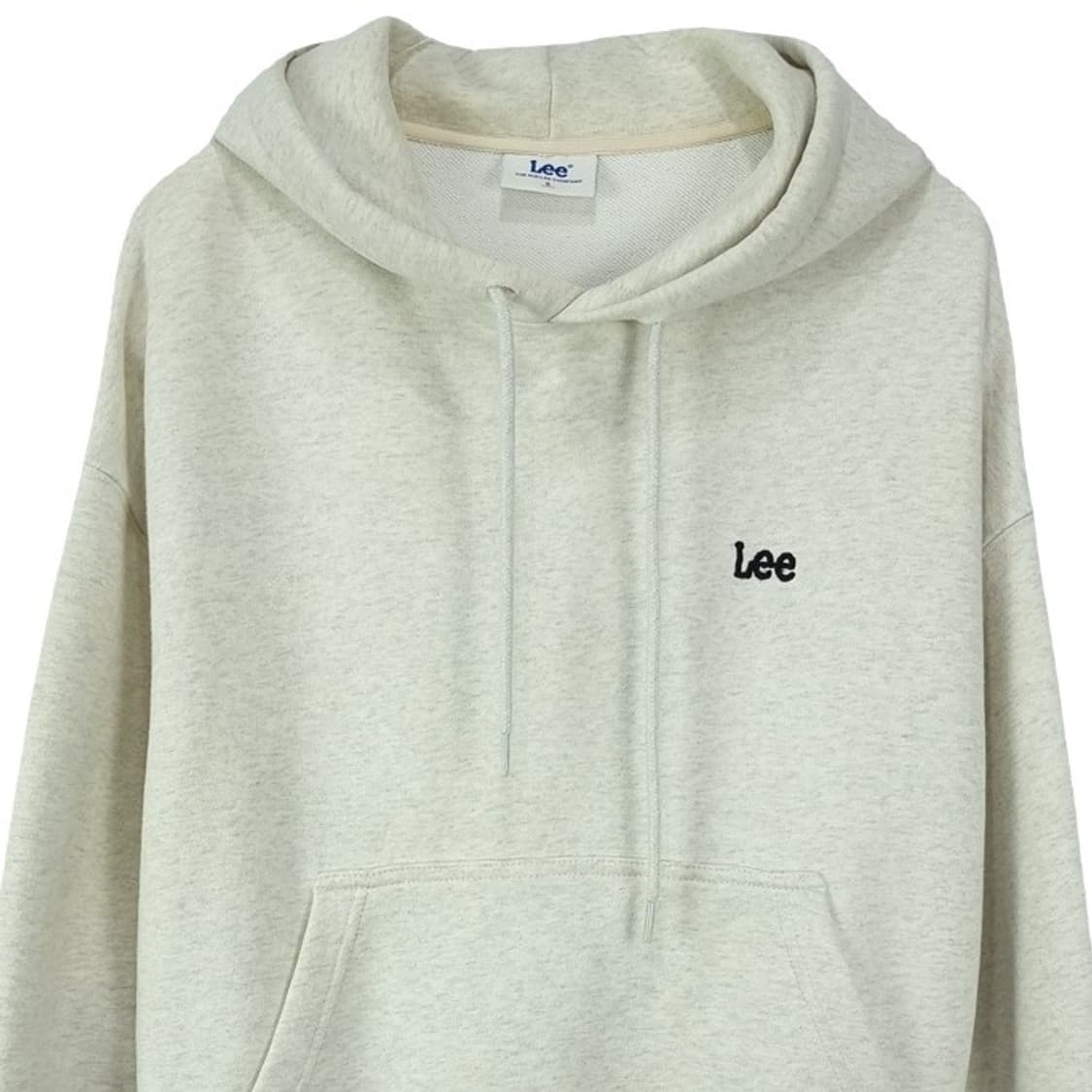 [리] 로고 자수 오버핏 후드티 오트밀 M19533 상품이미지4