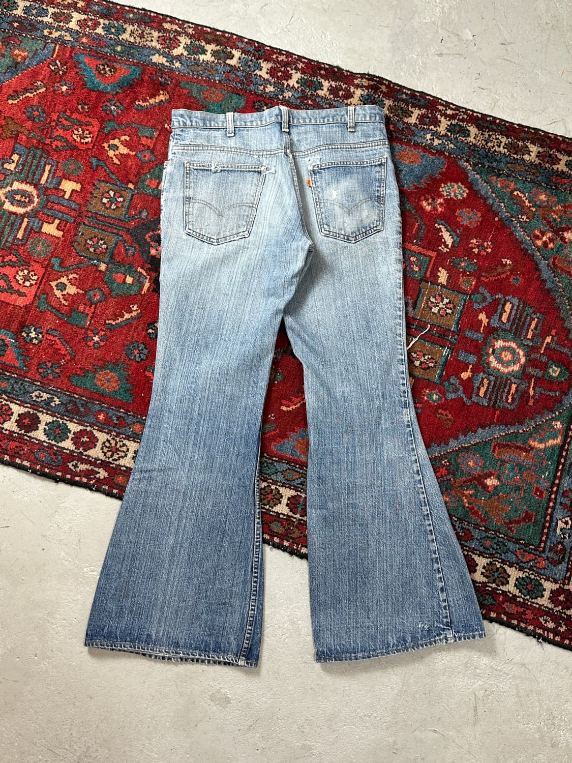 70's USA Made 빈티지 리바이스 684 벨바텀 부츠컷 데님 상품이미지3