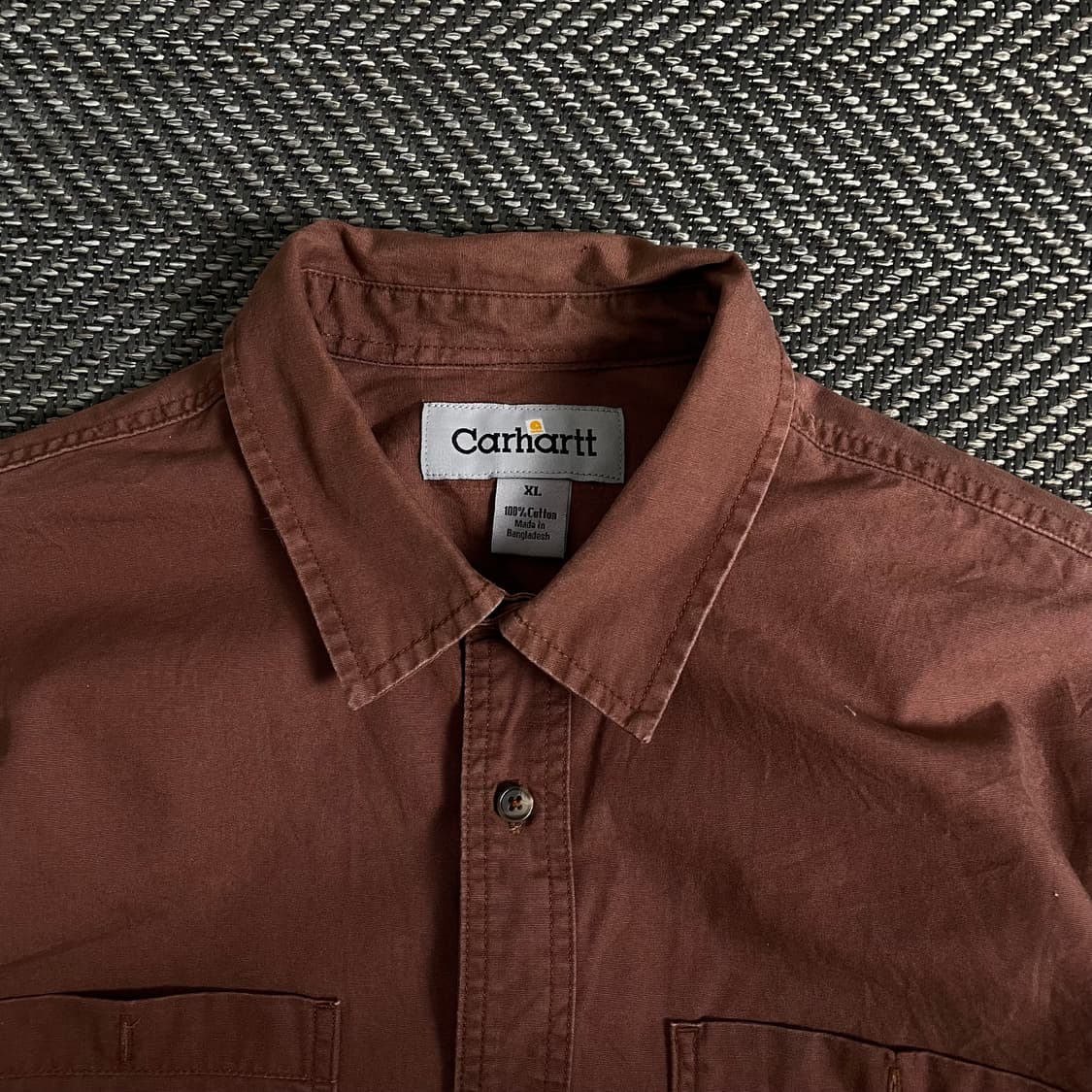 칼하트 투포켓 박시핏 워크 셔츠 브라운y 3049 상품이미지5