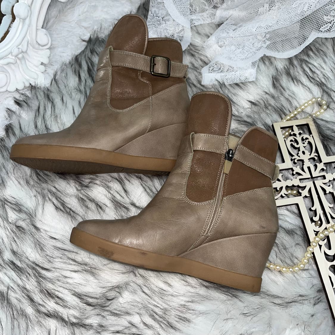 빈티지 웨지힐인부츠 상품이미지2