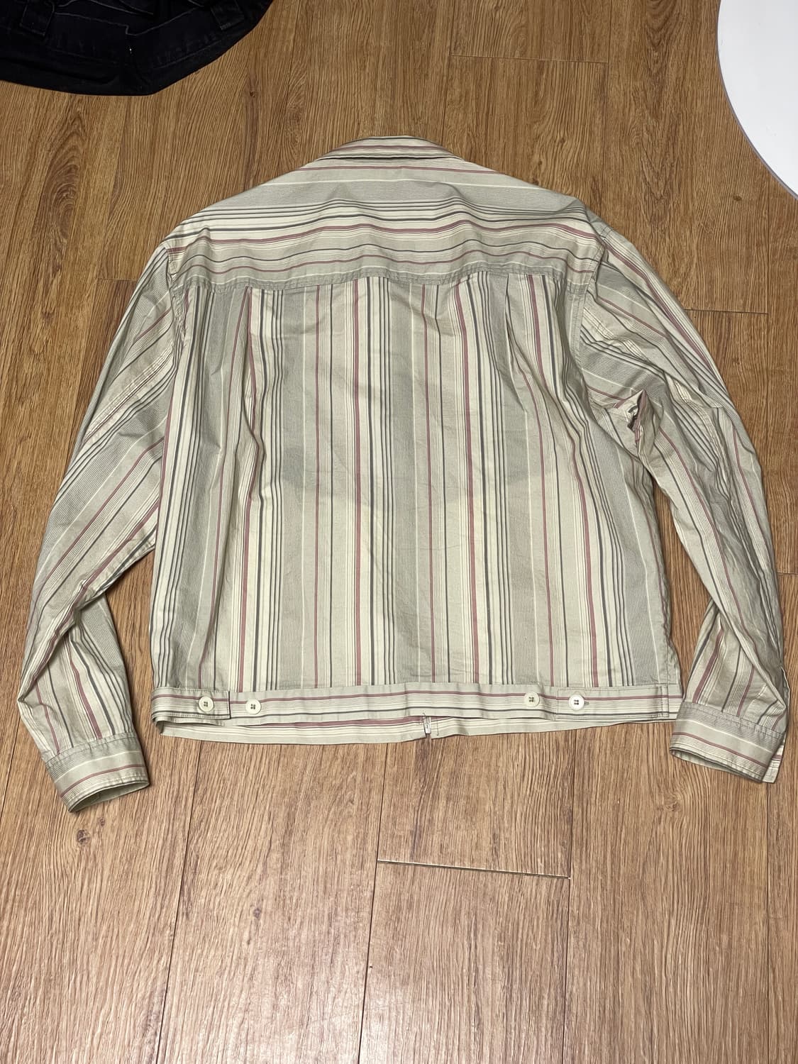 아모멘토  AMOMENTO 23FW stripe zip-up shirts 상품이미지3