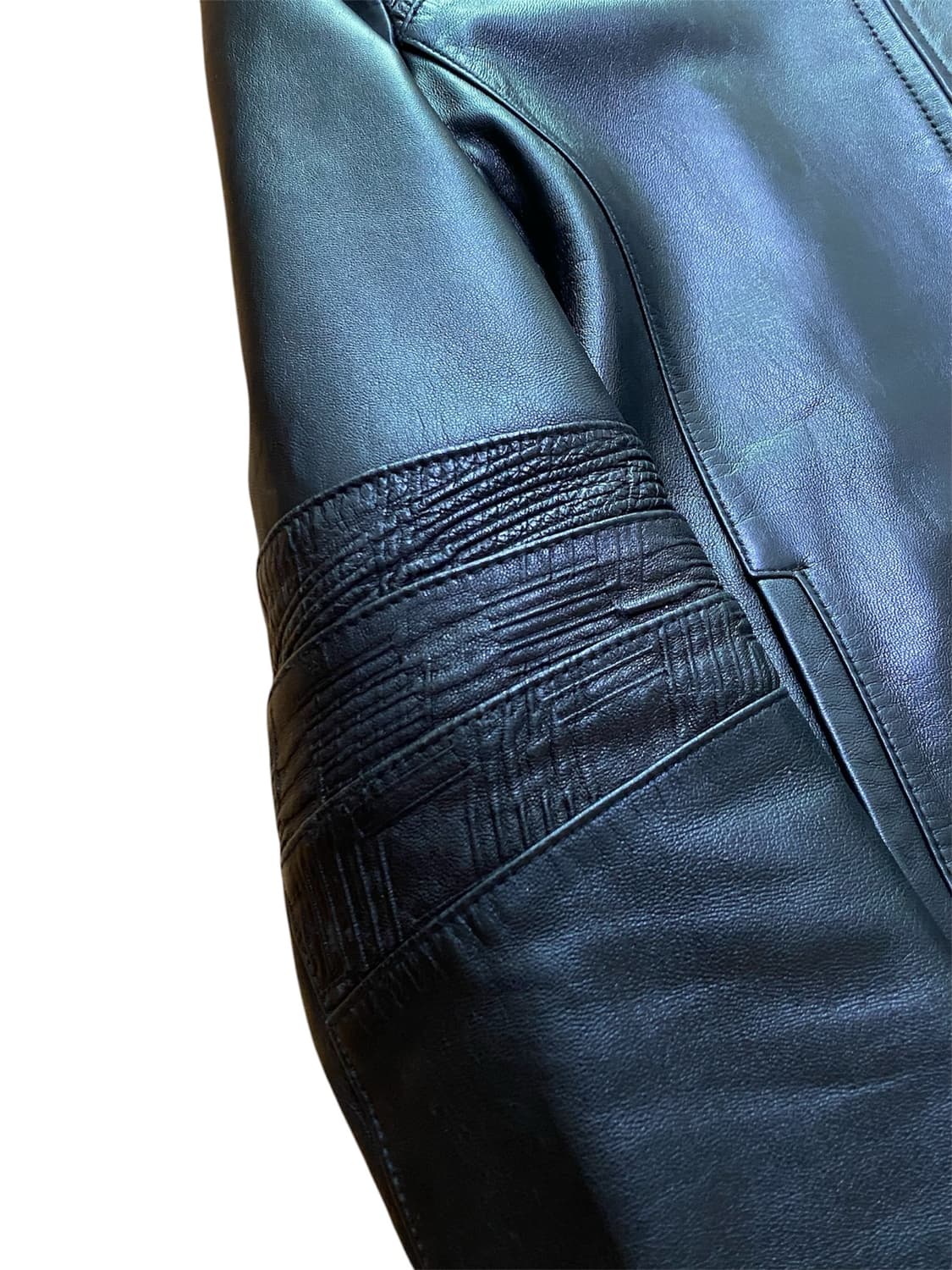 Articulated Panel Leather Jacket 상품이미지3