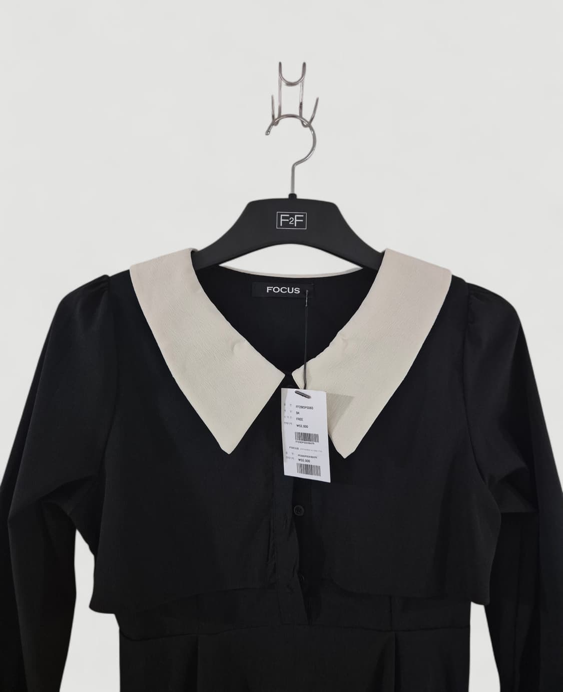 [새상품]FOCUS 빈티지 원피스 흰카라 Women 상품이미지1