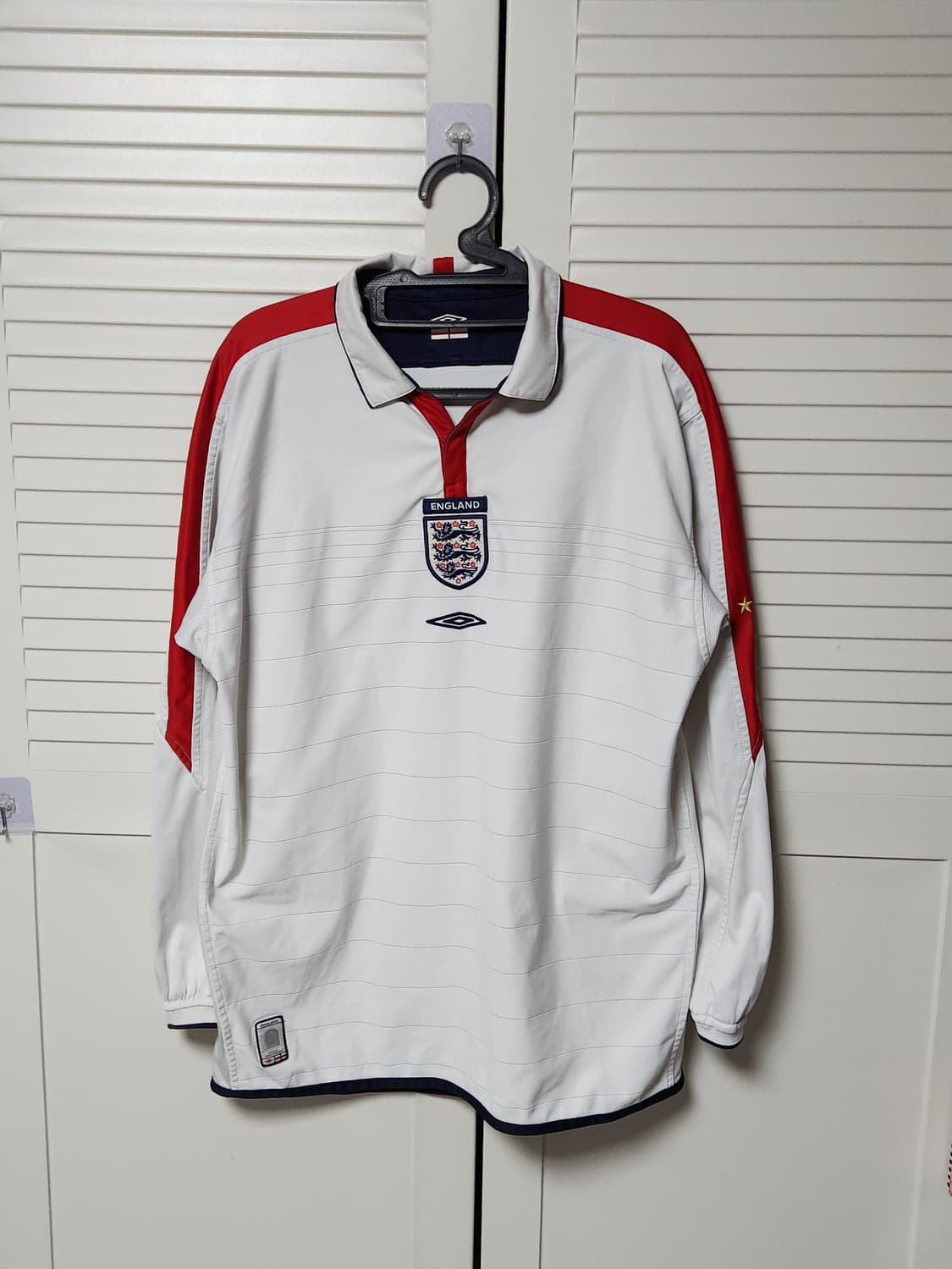 03-05 잉글랜드 홈 긴팔 엄브로 축구 유니폼 노마킹 상품이미지1