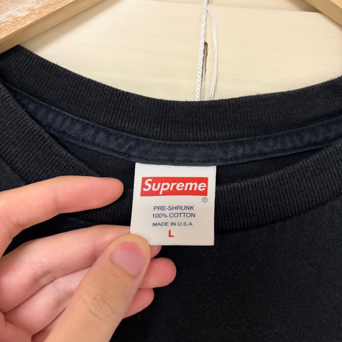 슈프림 Supreme 19fw 페이스 롱슬리브 긴팔 티셔츠 블랙 L 상품이미지6