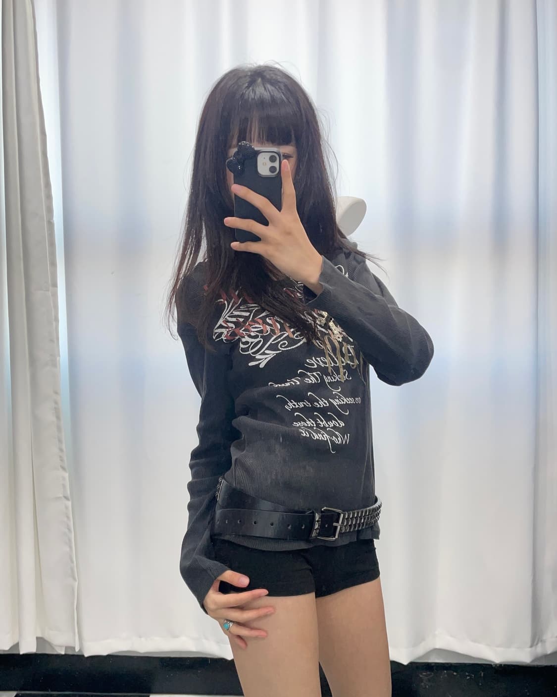 🎸블랙 재패니즈 레터링 프린팅 롱슬리브🎸 상품이미지3