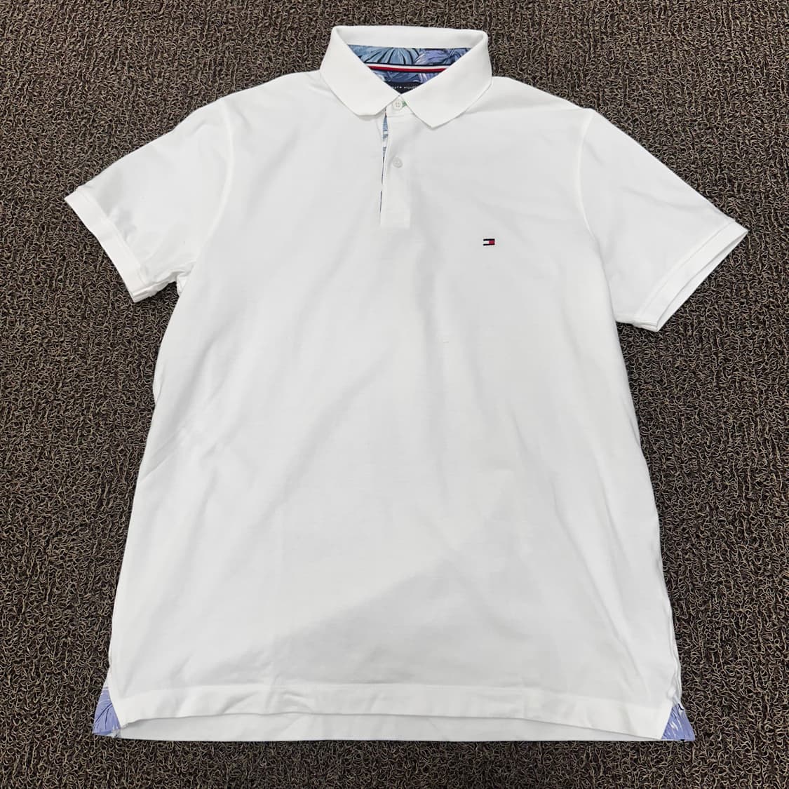 타미힐피거 카라티 반팔티셔츠 화이트 L 상품이미지1