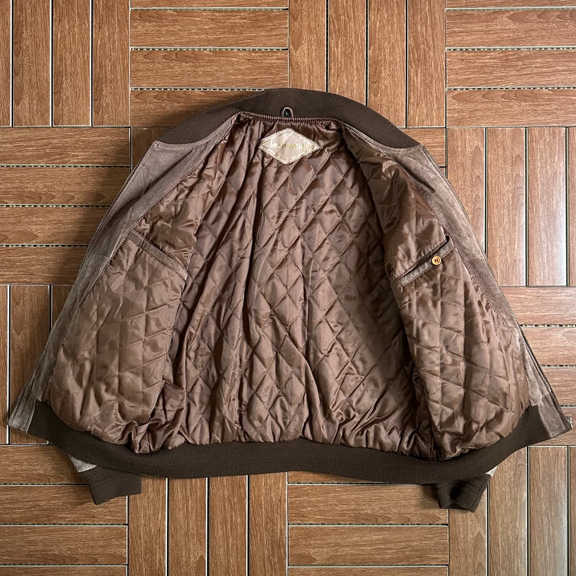 Leather master pig suede bomber jacket 상품이미지3