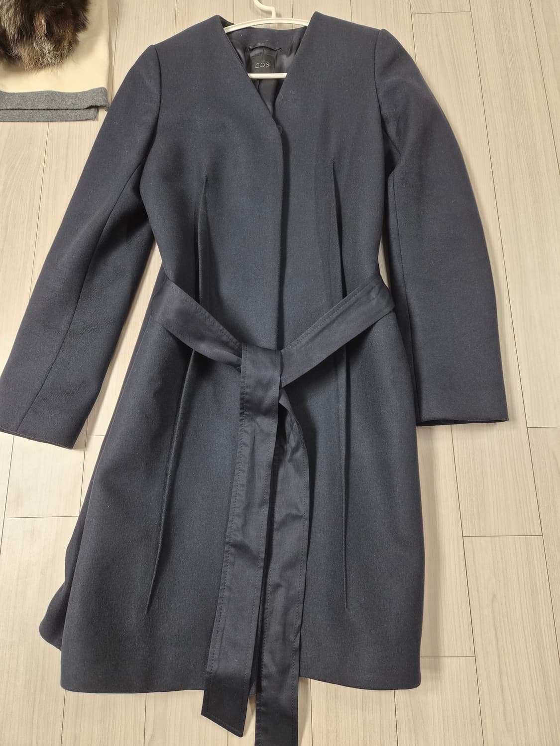 COS 코스 정품 노카라 울 코트 (네이비) 상품이미지2