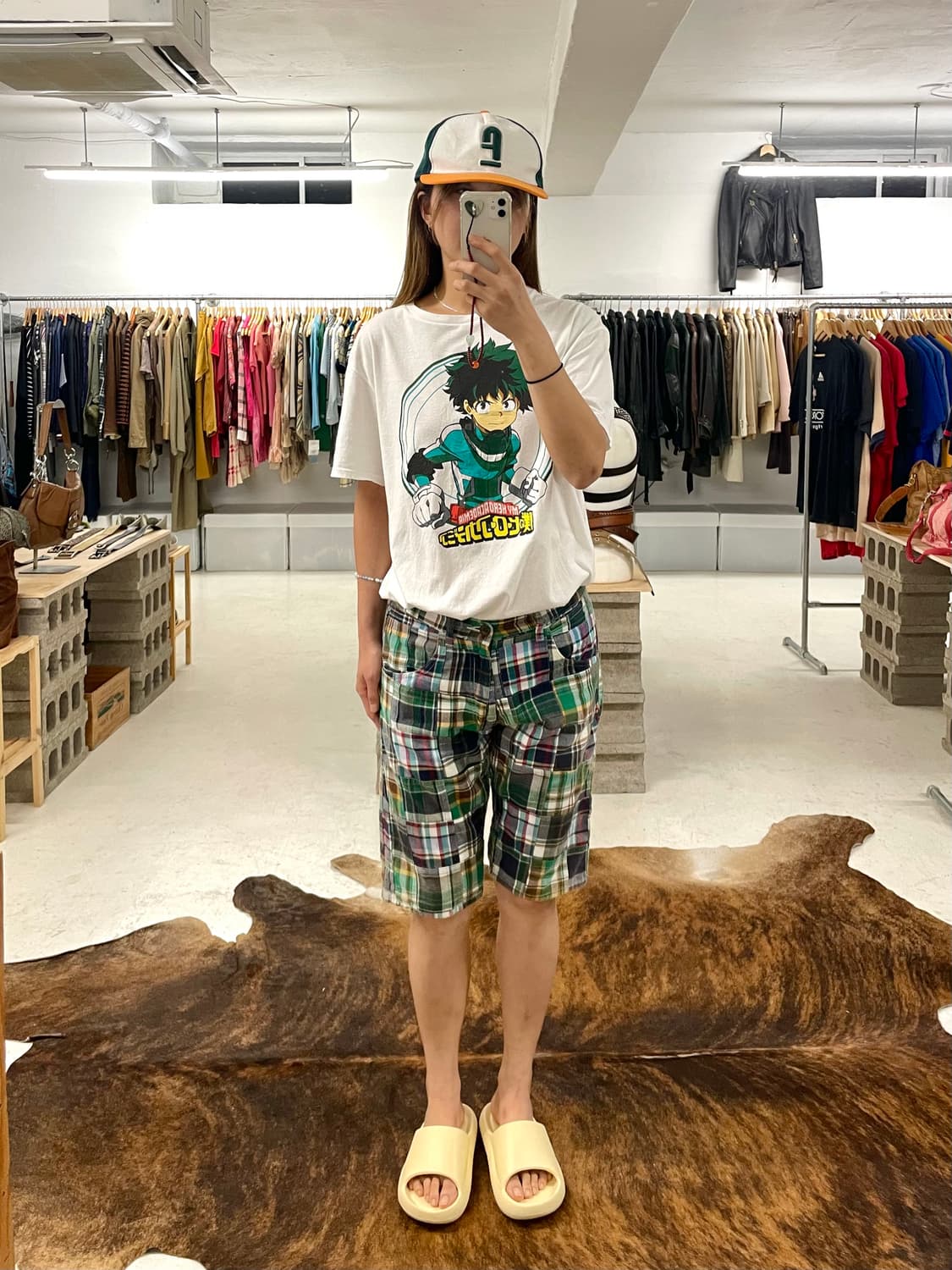  BEAMS PLUS madras check patch work half 상품이미지1
