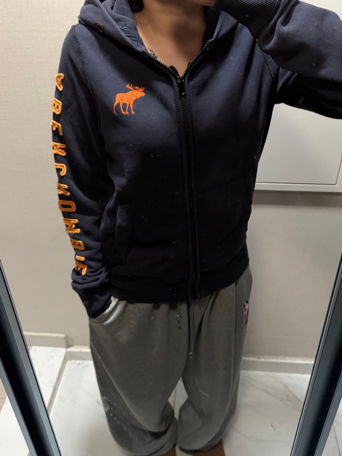 아베크롬비 네이비 후드집업 s 상품이미지1