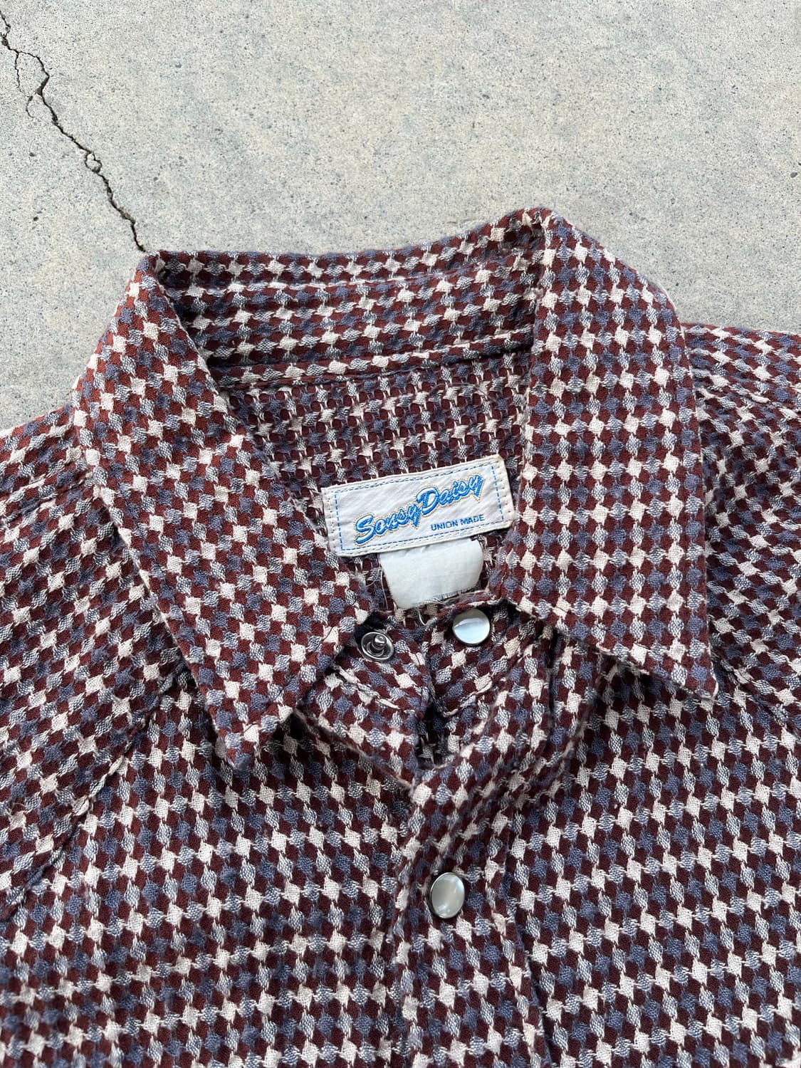 빈티지 유니온 메이드 하운드투스 체크 웨스턴 셔츠 상품이미지8