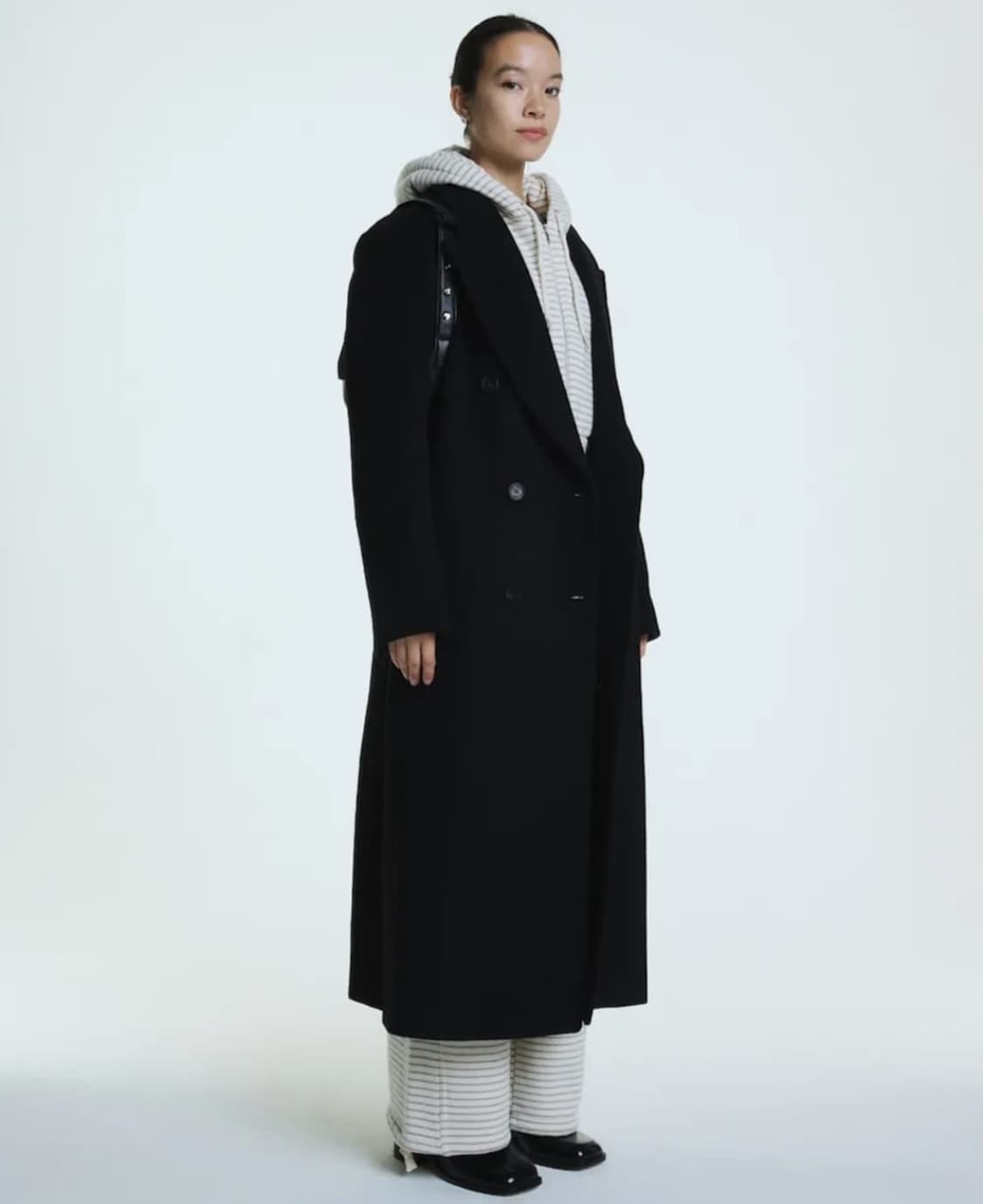글로니 롱 코트 블랙 G WOOL COAT 새제품 택있음 상품이미지1