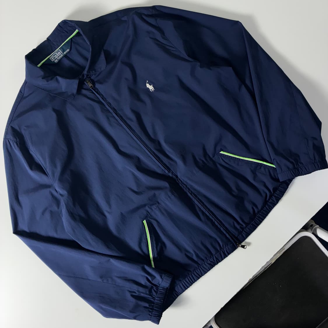 Polo 폴로 랄프로렌 우븐 나일론 네이비 화이트 포니 2-way 자켓 상품이미지2