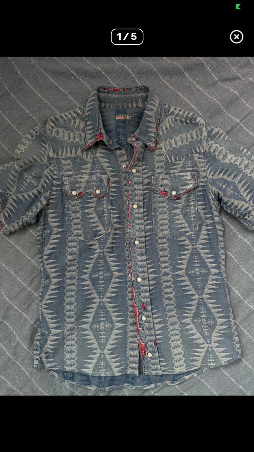 캐피탈 컨트리 웨스턴 데님 셔츠 상품이미지1