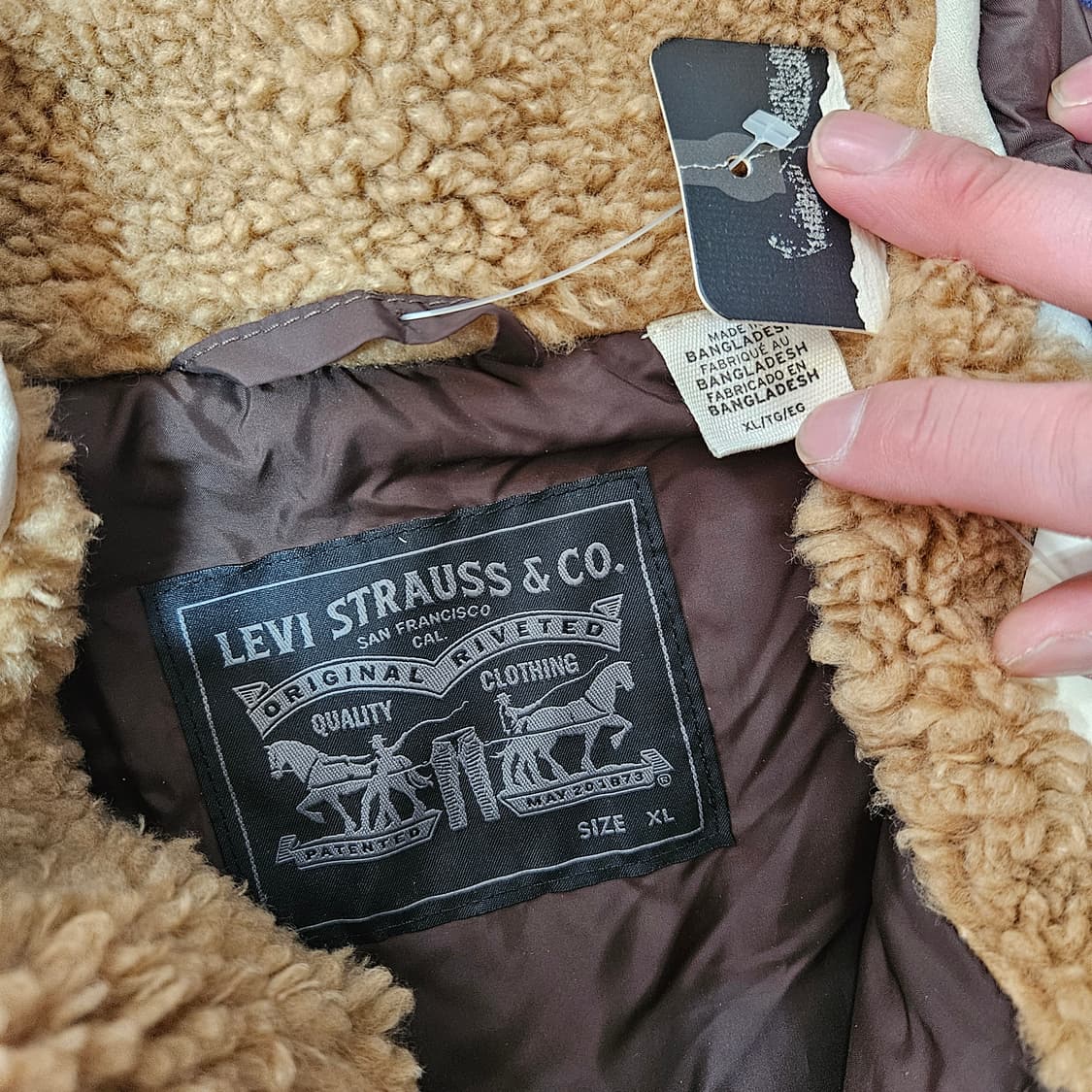 (새상품) 리바이스(Levis) 브라운 플리스 아노락 XL size 상품이미지6