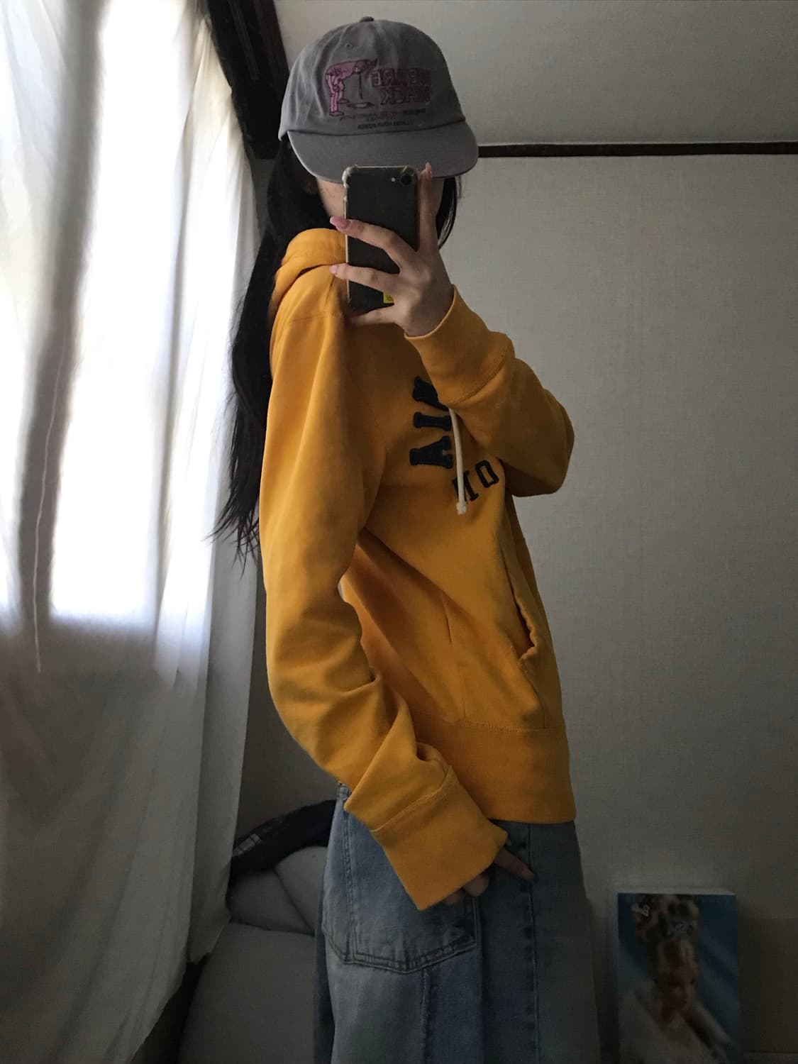 후아유 옐로우 후드집업 상품이미지4