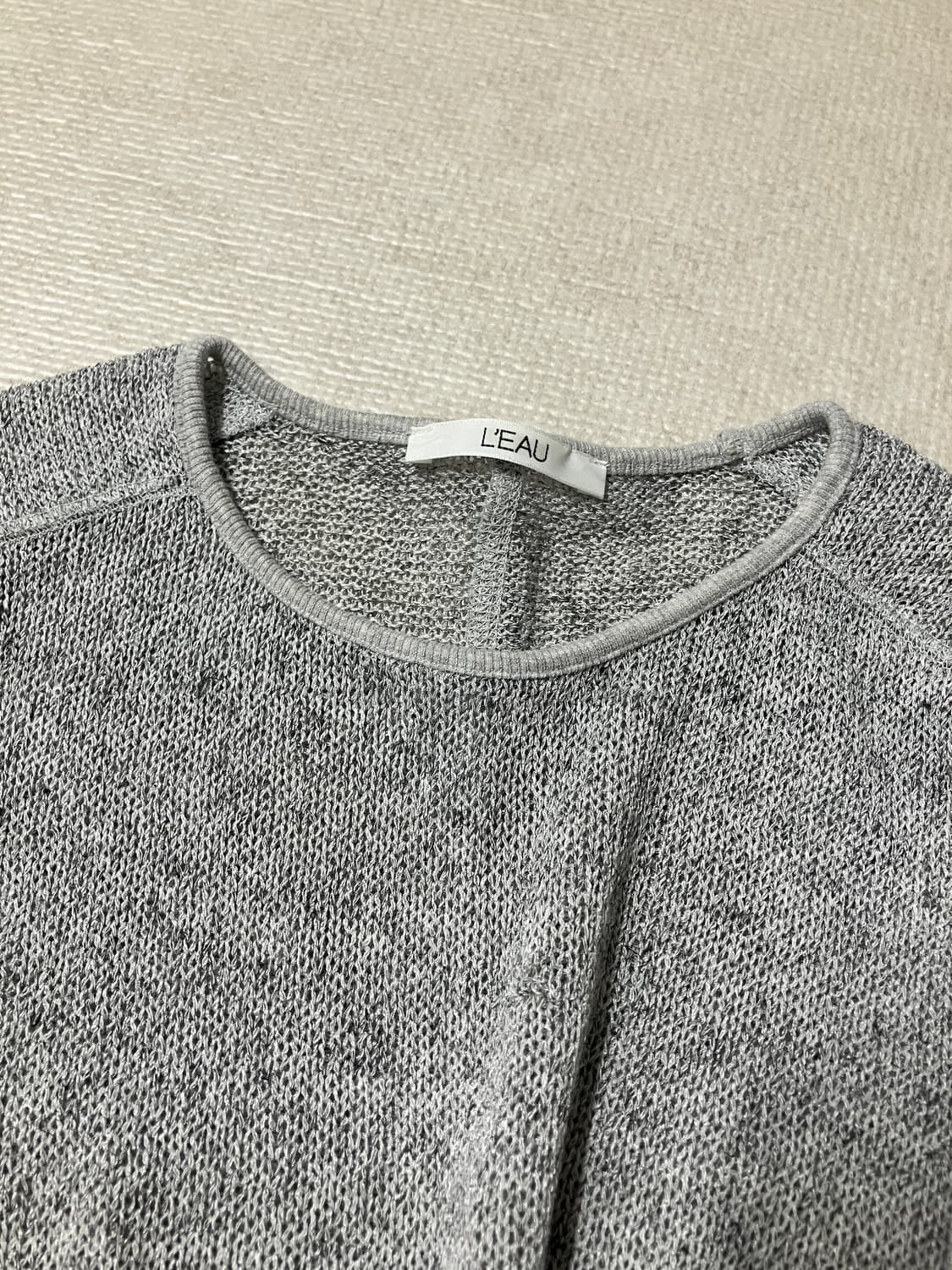 Leau 로우 linen sweatshirt_melange grey 상품이미지2