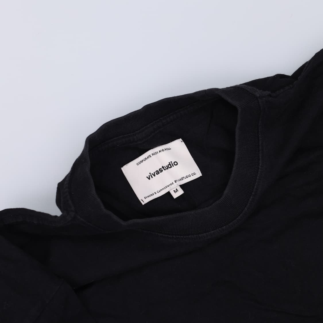 M 비바스튜디오 블랙 반팔 티셔츠 0204M 상품이미지4