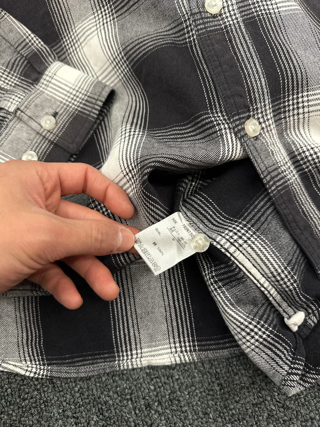 M) 노턴 모터사이클 UK 자수 셔츠 체크 패턴 상품이미지8