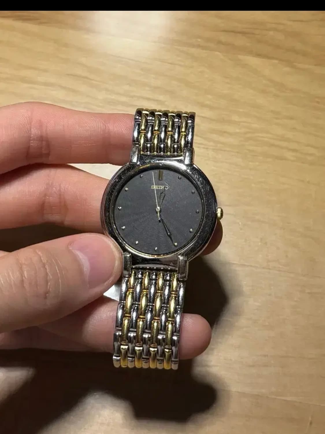 90년대 세이코 콤비 쿼츠 검판 상품이미지2