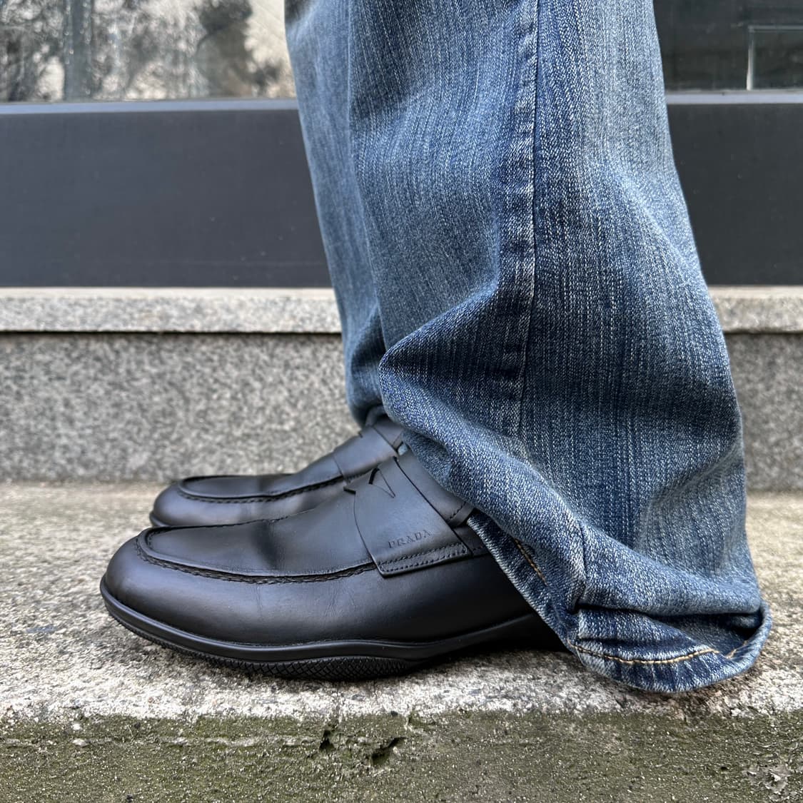 00s 빈티지 블랙 프라다 스포츠 로퍼 상품이미지7