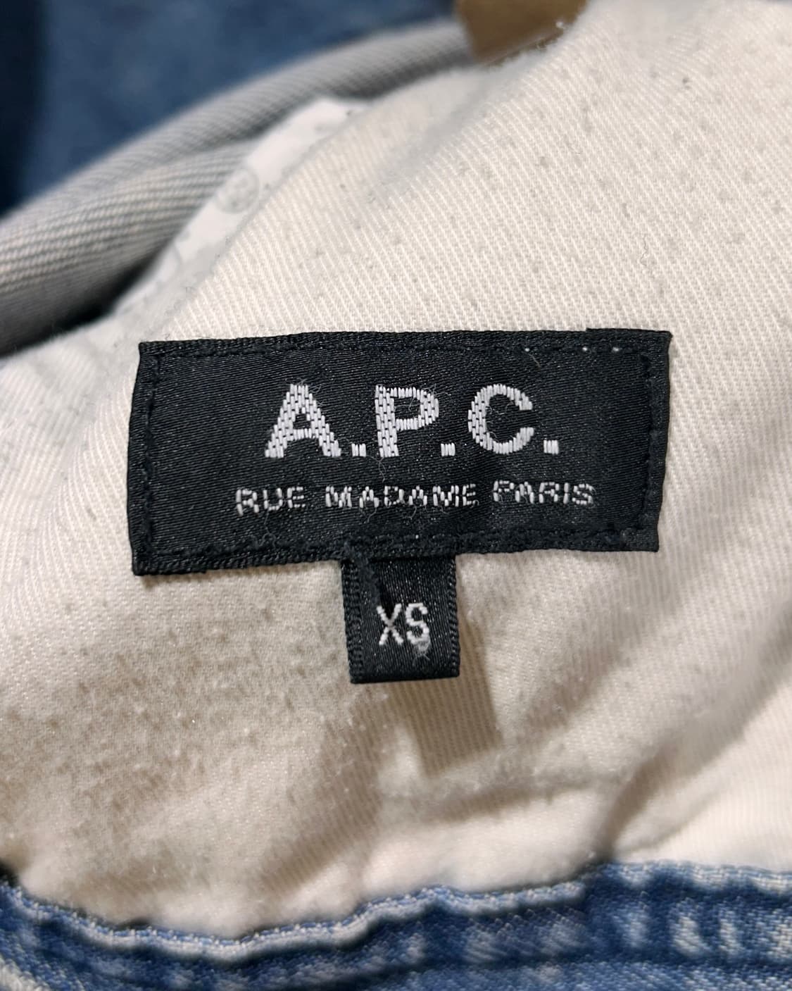 XS A.P.C 아페쎄 투포켓 블루 데님자켓 상품이미지5