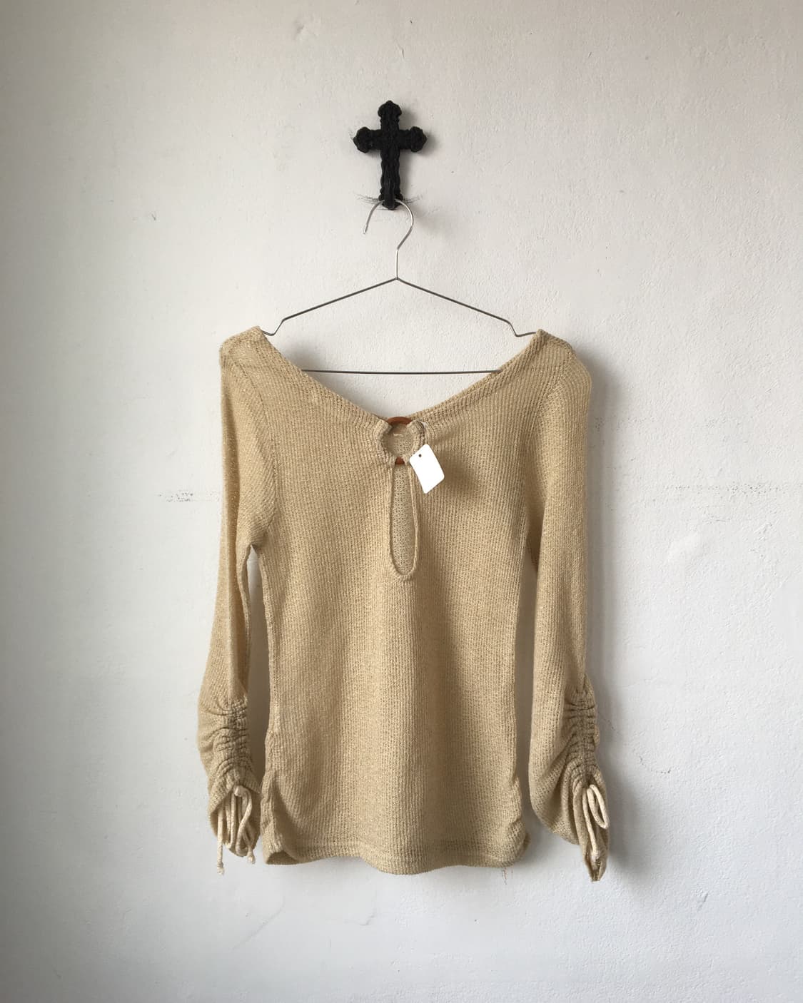 Back o ring point shirring knit 상품이미지2