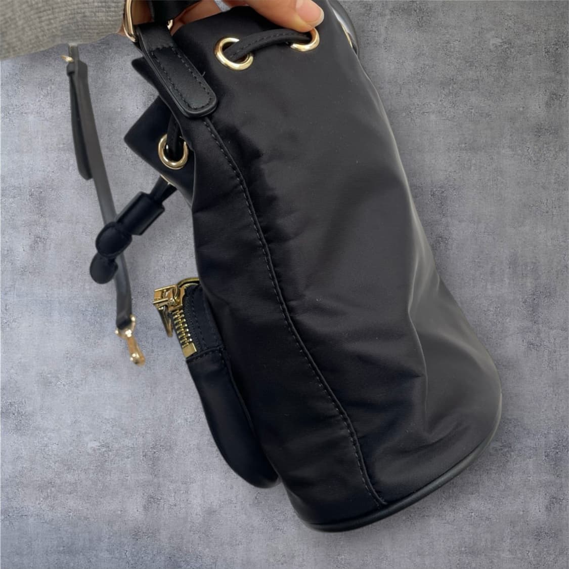 아가타 AGATHA 블랙 나일론 복조리백 토트 크로스백 상품이미지3