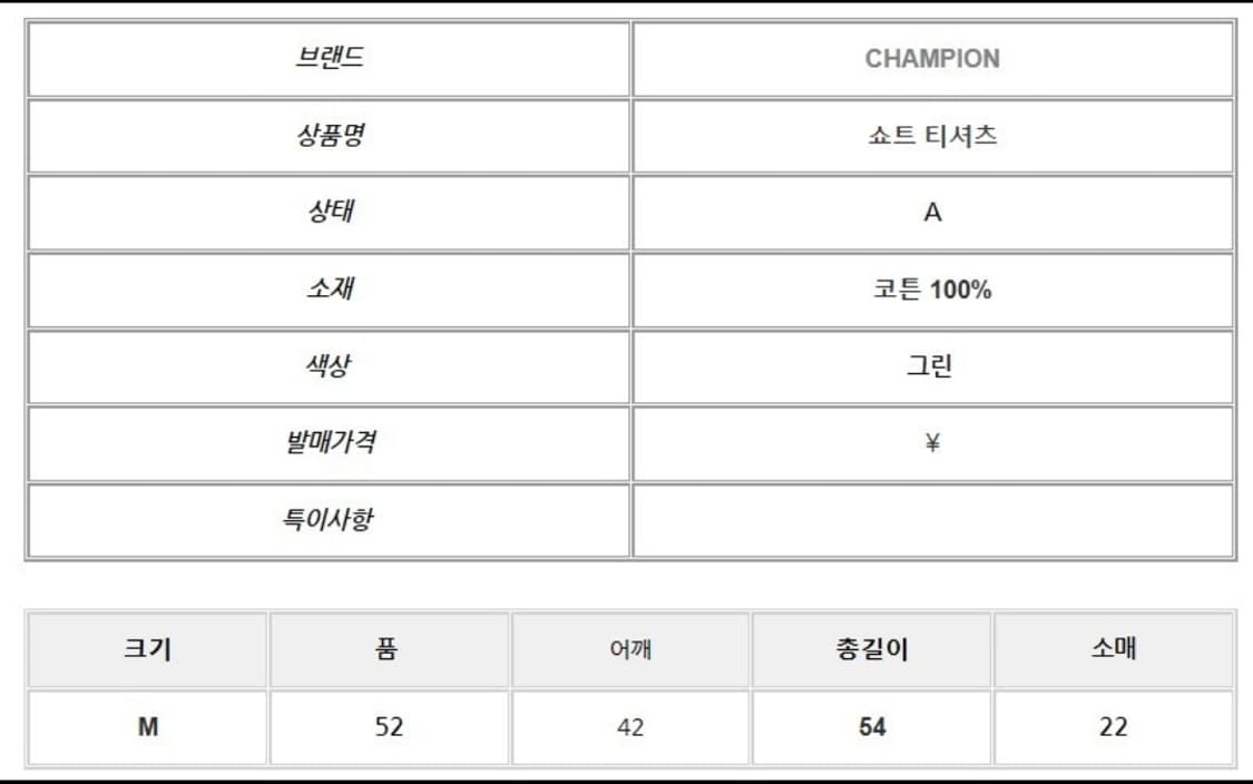 챔피온 쇼트 티셔츠 상품이미지7