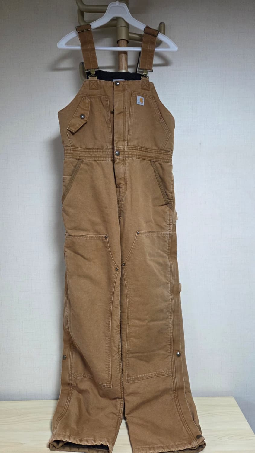 칼하트 102743 브라운 오버롤 멜빵바지 상품이미지1