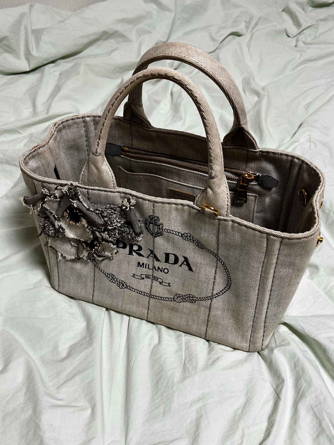 프라다 캔버스 토트백 상품이미지2