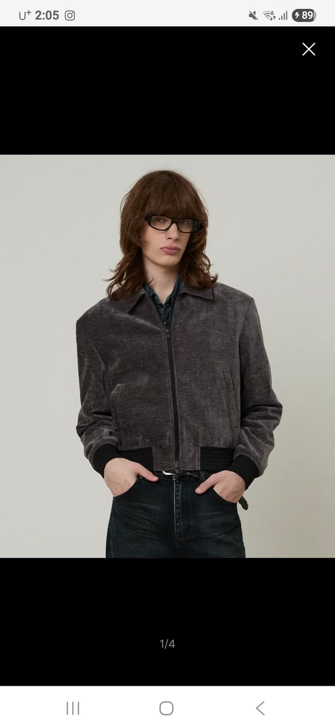 엘무드 스모킹 벨벳 블루종 미드나잇그레이 48 상품이미지1