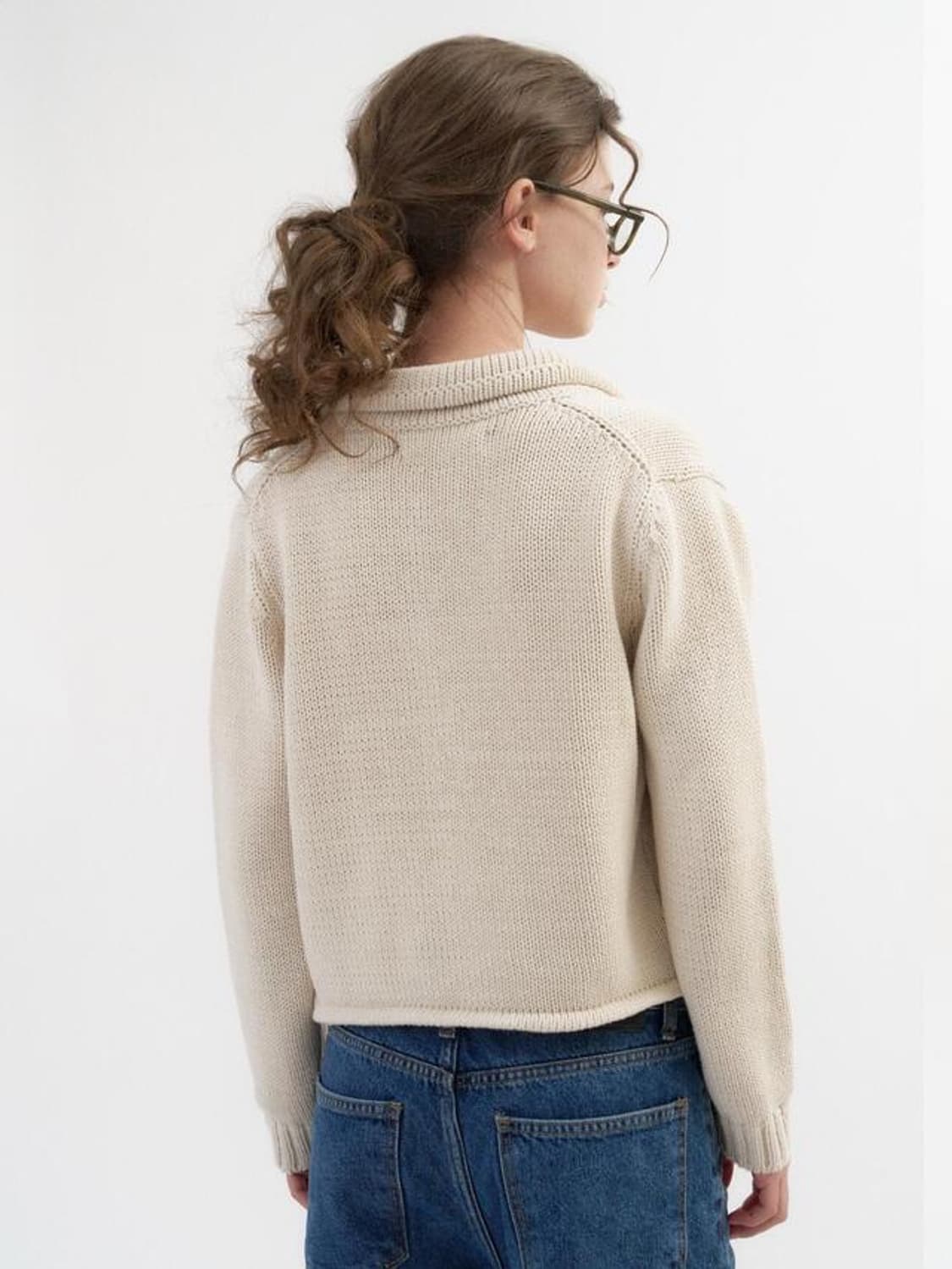 헤더먼트 prestige knitted jacket 니트 자켓 크림 상품이미지2