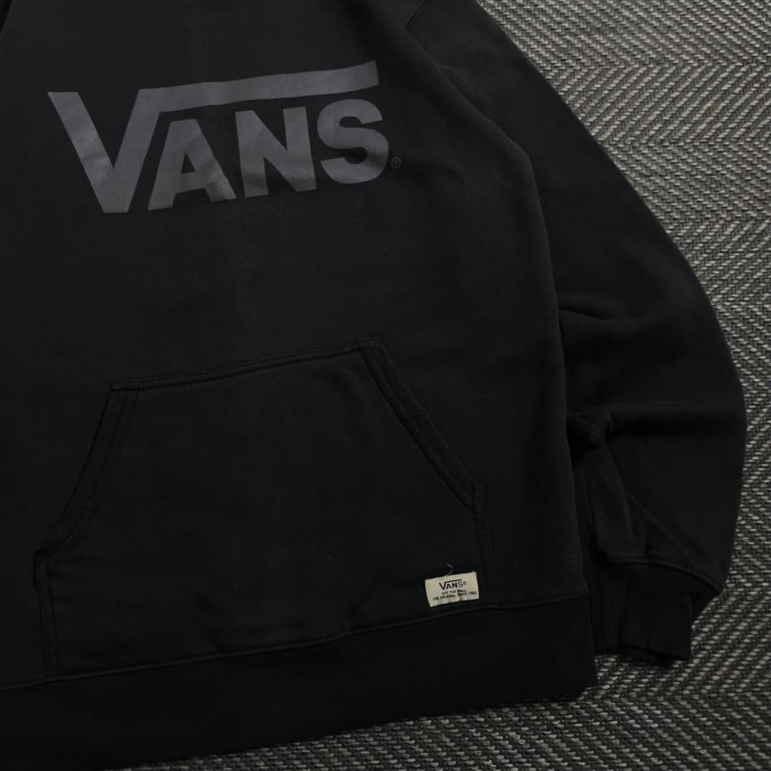 반스 빅로고 박시핏 후드 티셔츠 블랙y 4173 상품이미지3