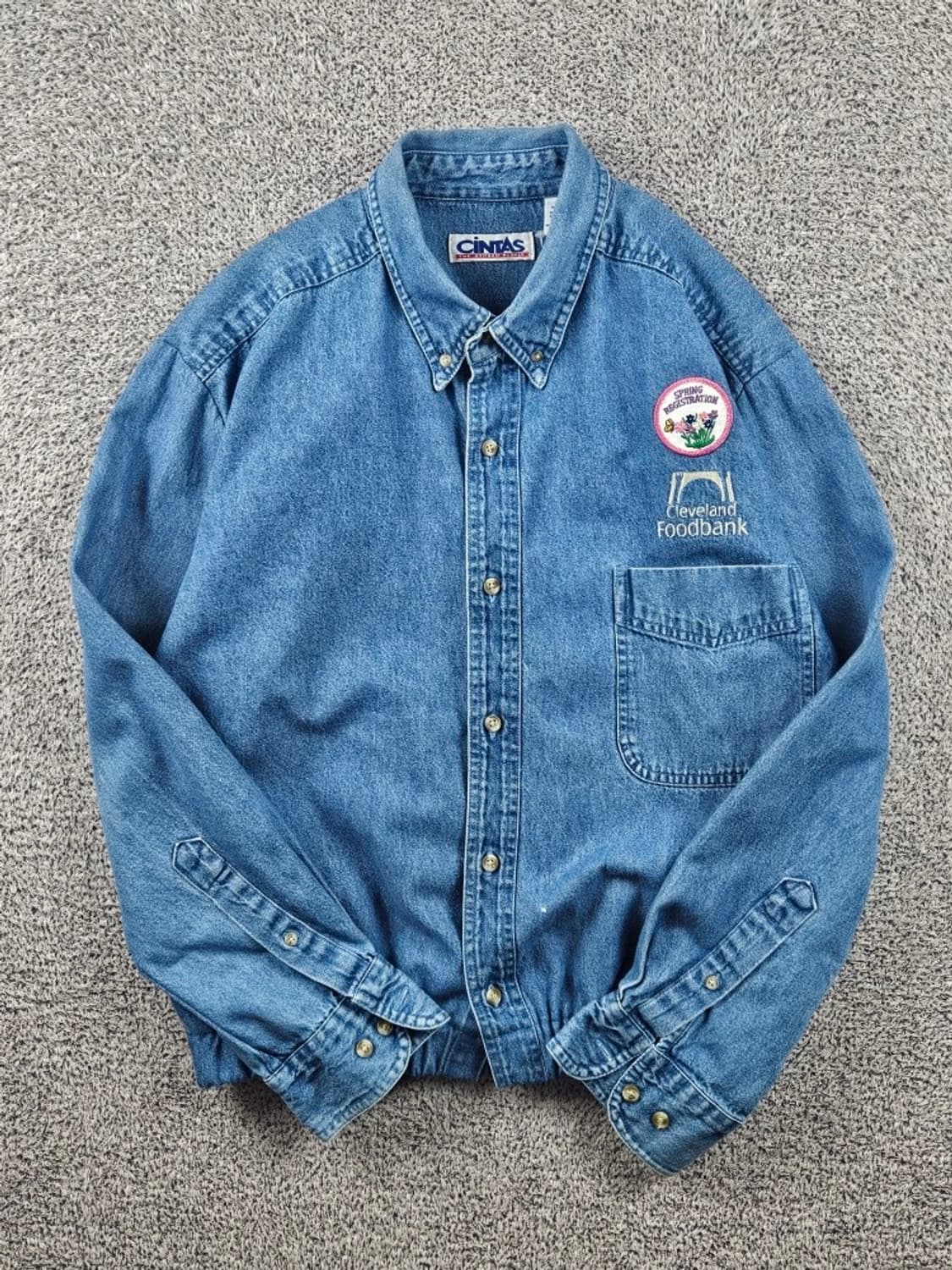 CINTAS 크롭 밴딩 커스텀 데님 셔츠 ( XL ) / 11636 상품이미지2