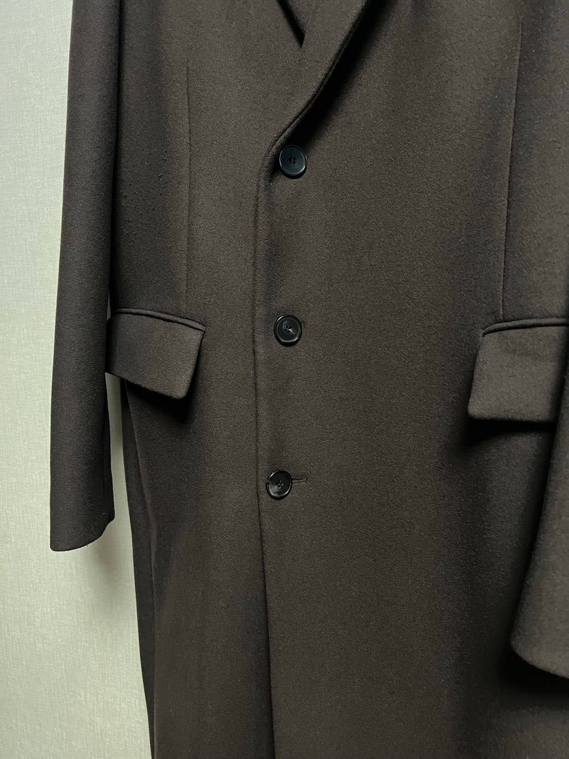 인사일런스 MTR 피크드 하프 더블 코트 DARK BROWN (L) 상품이미지4