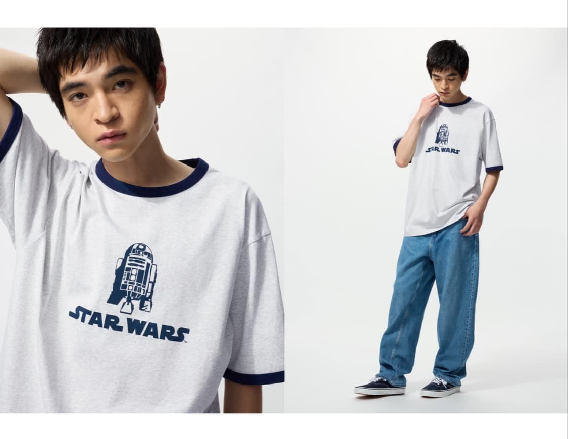 S 미개봉) 유니클로 UT 스타워즈 R2-D2 반팔 티셔츠 그레이 공용 상품이미지6