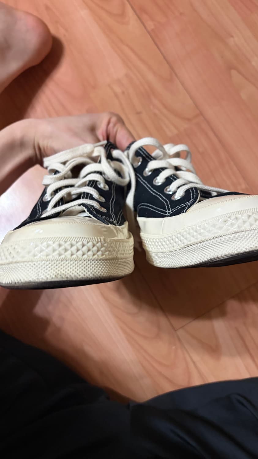 컨버스 x 플레이 꼼데가르송 척 70 로우 블랙 265 상품이미지6