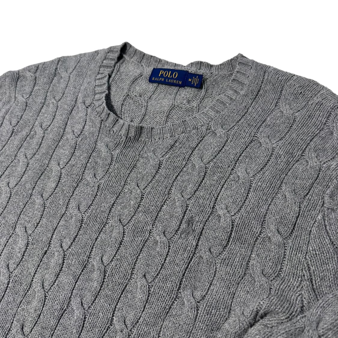 신형 폴로 랄프로렌 그레이 꽈배기 면니트 상품이미지2