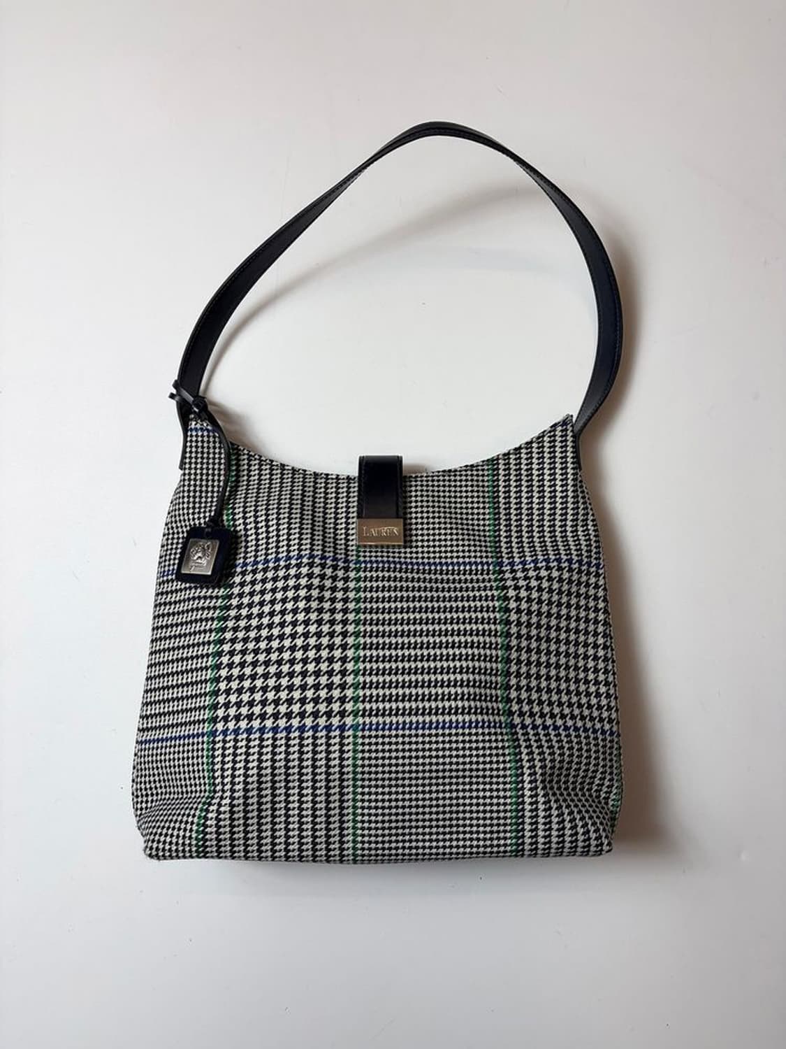 폴로랄프로렌 브라운 하운드 투스 체크 숄더백 Q1477 상품이미지1