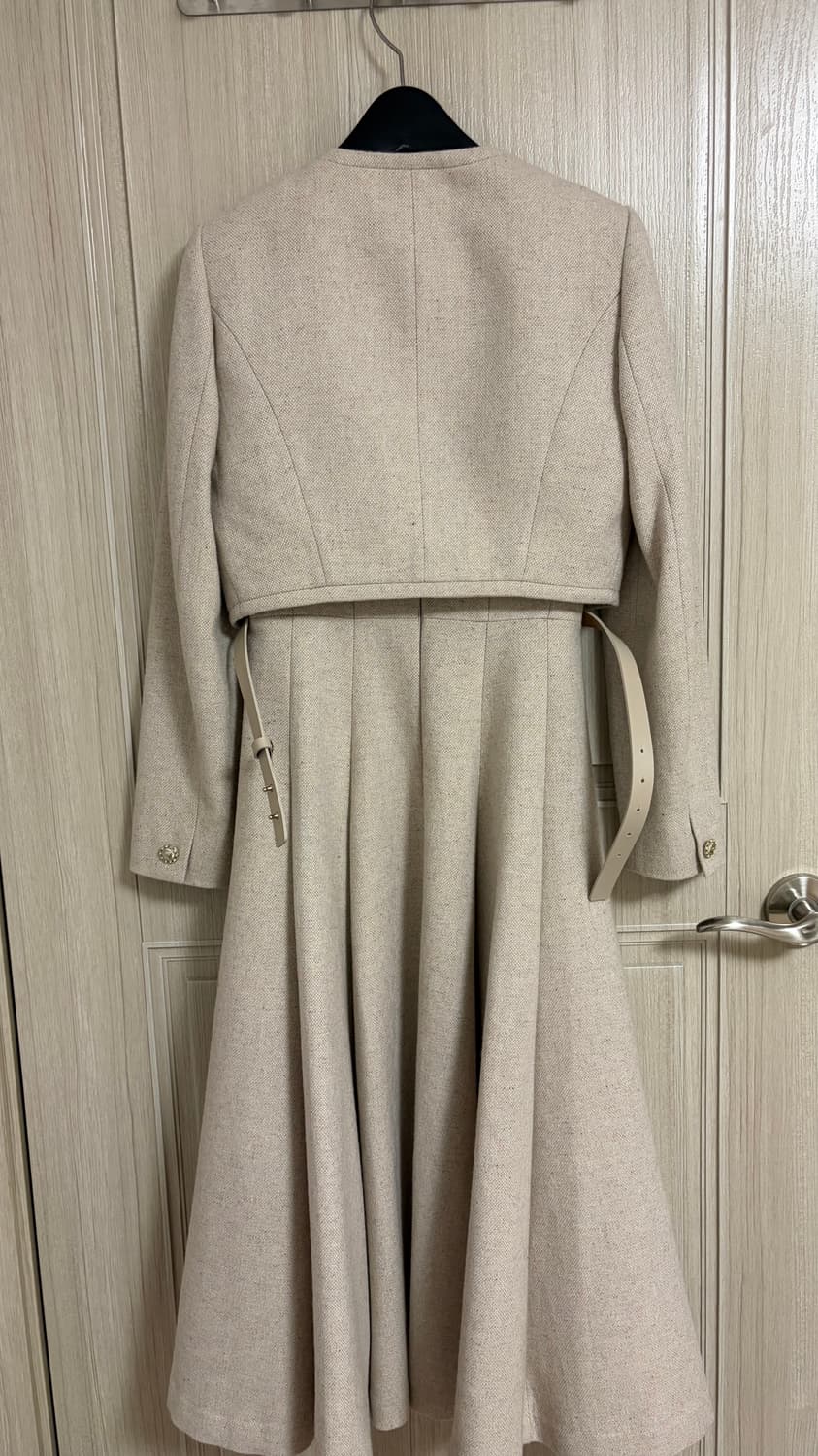 JJ지고트 울 플레어 원피스 & 자켓 세트 상품이미지2