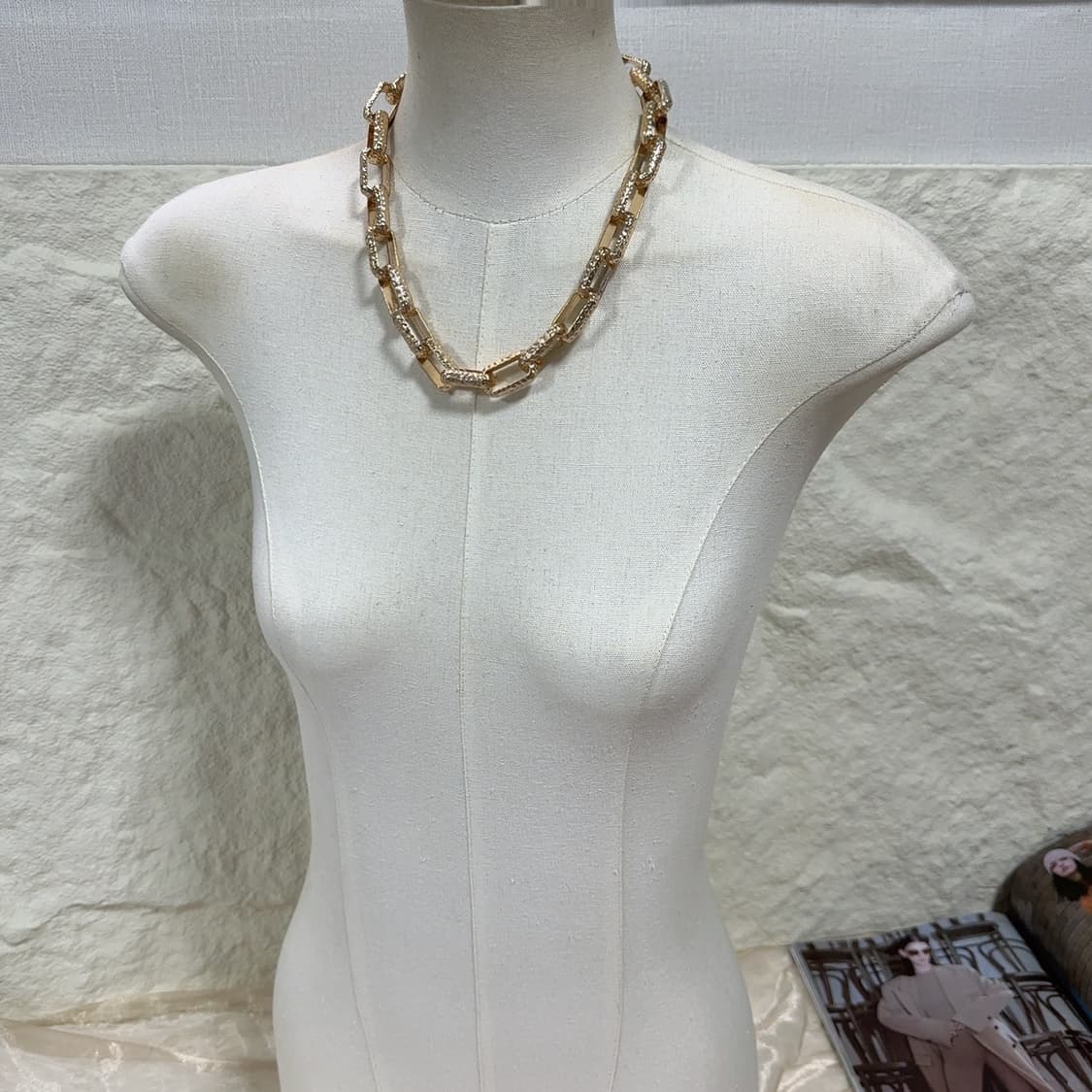 빈티지 마테 해머링 기하 목걸이 상품이미지1