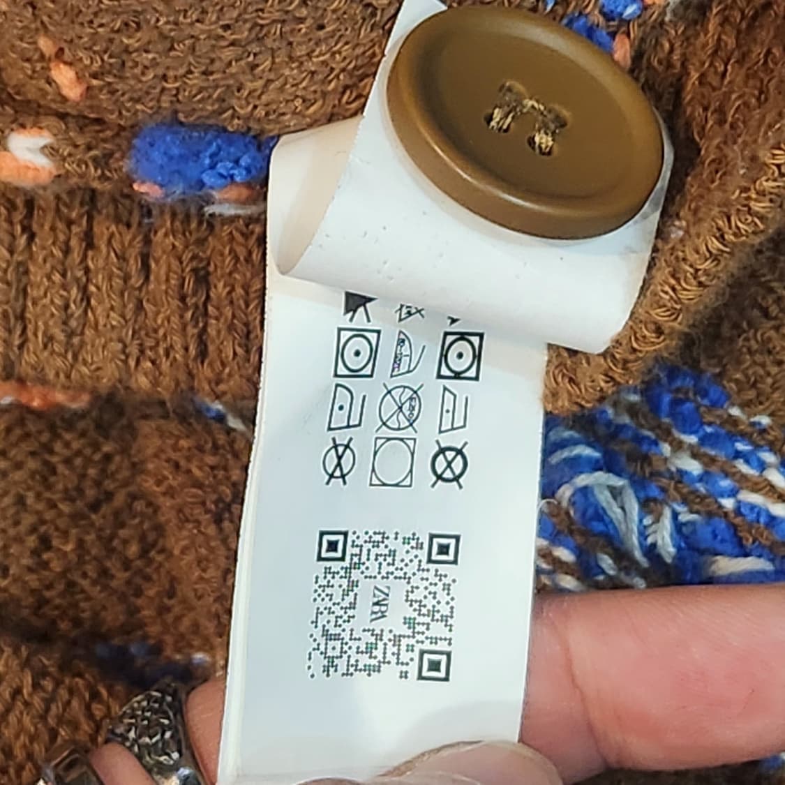 자라 브라운 스트라이프 가디건 (XL) 상품이미지4